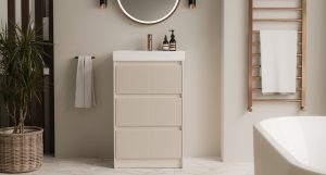 Amor Fluted Cashmere Vanity Unit