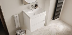 Amor Fluted White Vanity Unit